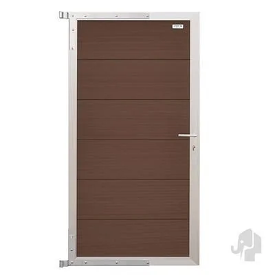 Wood composite Forte Garden Door Brown 90 x 180 CM