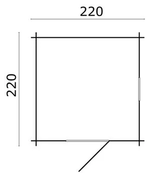 Log cabin - Garden shed Eigo B220xD220 cm. 
