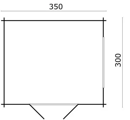 Log cabin - Skov summerhouse B350xD300 cm.