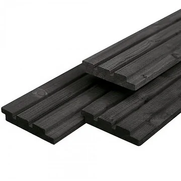 Douglas Tripleprofiel Zwart Gespoten 1,9 x 13 cm – Deens Rabat | Diverse Lengtes