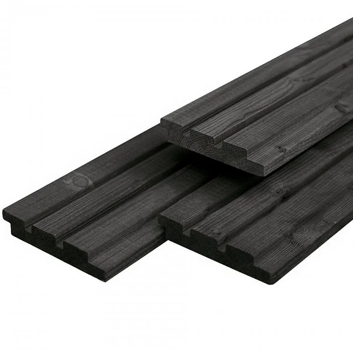 Douglas Triple Profile Kiln-Dried Black Coated 1.9 x 13 cm – Various Lengths