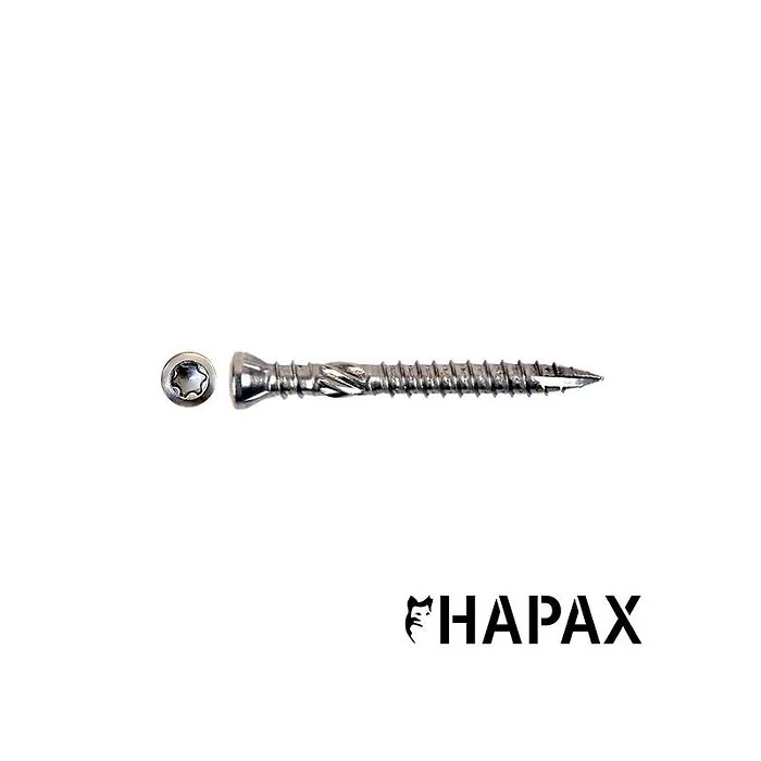 Decking screw Torx stainless steel with small head.
