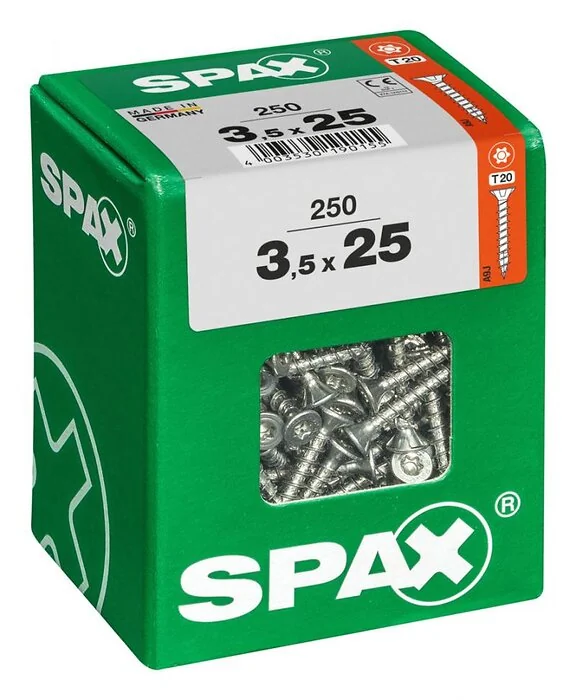 SPAX T-STAR plus WIROX 3,5x25 BOX 1000 stuks