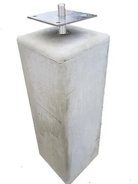 Betonpoer Grijs 15x18x50 cm. Excl. hoogteverstelling.