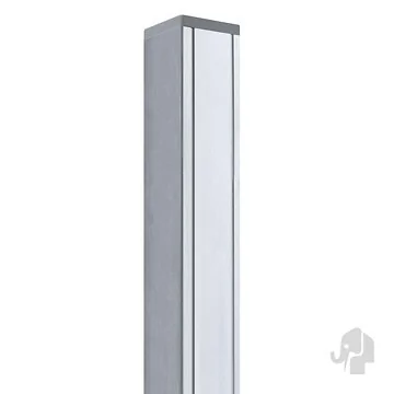 Deurpaal Aluminuim Extra Verstevigd Grijs Met Houtkern 7x7x272cm