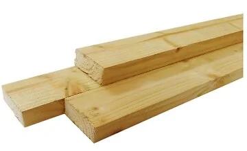 Panlat vuren geschaafd 2.5x4.0x360 cm.