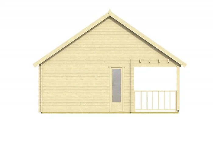 Log Cabin - Garden House Olaug With Canopy 550x400 198cm