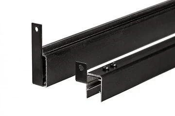 Aluminium Boven- en Onderprofiel PuraFence - Zwart (3,8 x 2,28 / 6,2 x 2,4) x 17
