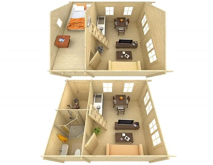 Blockhouse - Garden House Berlin 490x530 plus 70 cm.