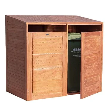 Containerberging Hardhout Dubbel.  B150xD84xH135CM.