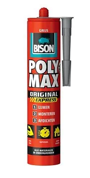 Bison polymax express grijs -425gr/koker