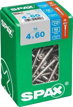 SPAX T-STAR plus A2 roestvrij 4x60 L 75 stuks