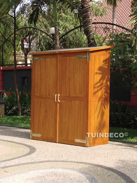 Garden Cabinet Montevideo Hardwood B145xD65xH185-173 cm.