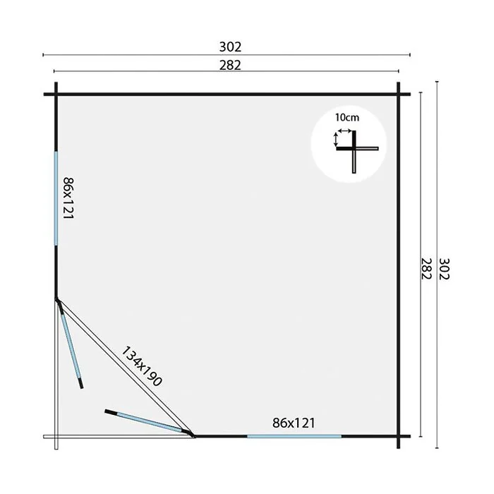 Shed - Emma 302x302 cm.