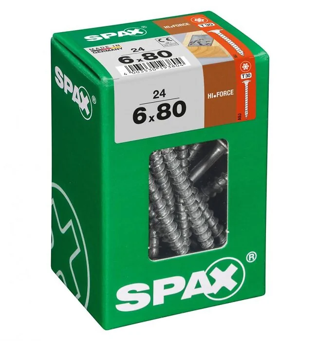 SPAX HI.FORCE WIROX 6x80 BOX 100 stuks