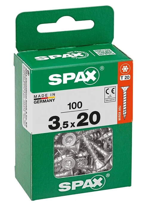 SPAX T-STAR plus WIROX 3,5x20 M 100 stuks