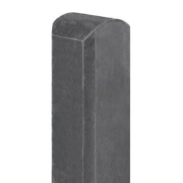 Berton©-paal glad Waal met ronde kop Tussen Antraciet 10x10x280