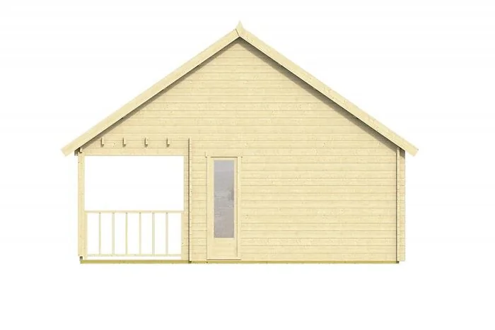 Log Cabin - Garden House Olaug With Canopy 550x400 198cm