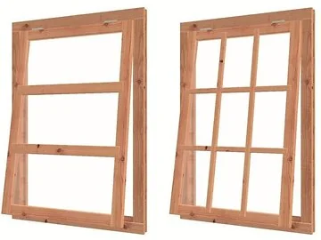Douglas enkel uitzetraam B85.2xH125.2 cm. 