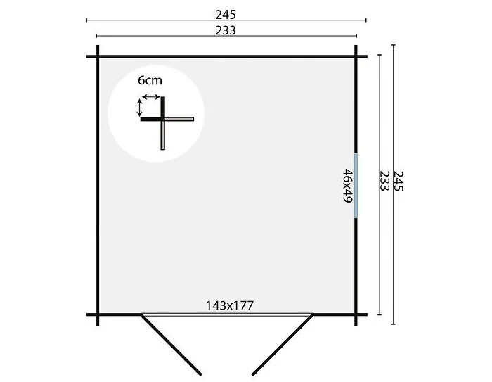Valery summerhouse B245xD245 cm. 