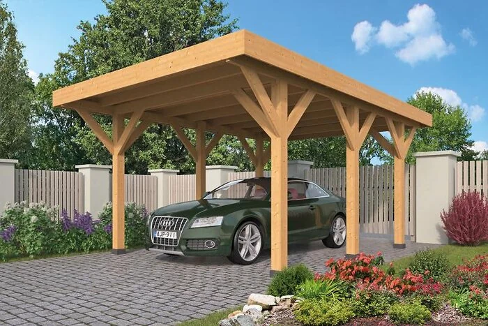 DIY Carport Lemmer Larch/Douglas Do It Yourself Carport Lemmer. Untreated Larch