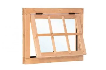 Douglas uitzetraam 6-ruits B900xH700mm (buitenwerkse maat) incl. 2 soorten roede
