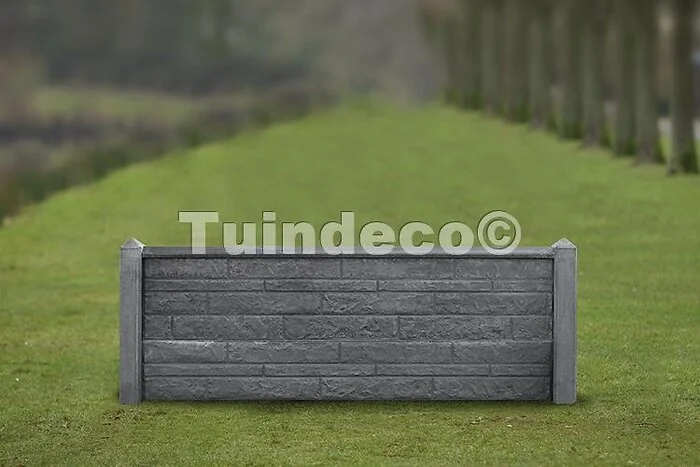 Concrete post - Anthracite 10x10x145 cm. ( system Hunze ).