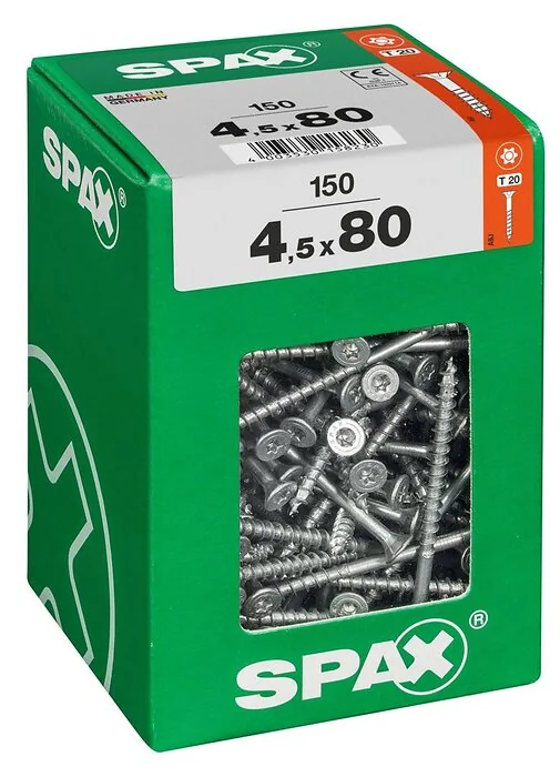 SPAX T-STAR plus WIROX 4,5x80 BOX 200 stuks