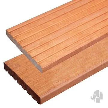 Vlonderplank Mukulungu  groef / glad. 2.1x14.5cm.