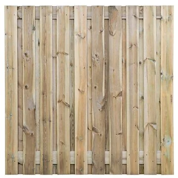 Tuinscherm Haaksbergen H180xB180 - Geïmpregneerd Grenen 19+2 Planken