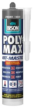 Bison polymax kit zwart-280ml/koker