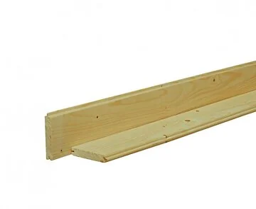 Scandinavisch vuren geschaafd dakbeschot 1,6 x 10 x 300 cm, groen geimpregneerd.