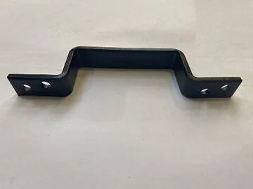 Handgreep Zwart gepoedercoat, 170x20x5mm.