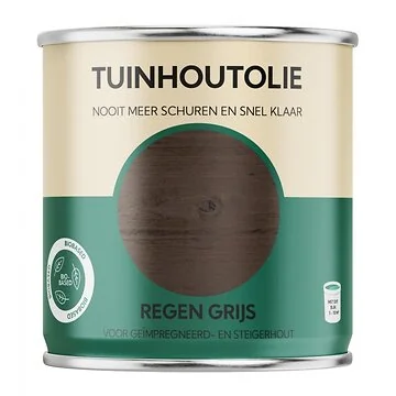 Bio-Based Olie. Tuinhoutolie. Regen Grijs. 750ML