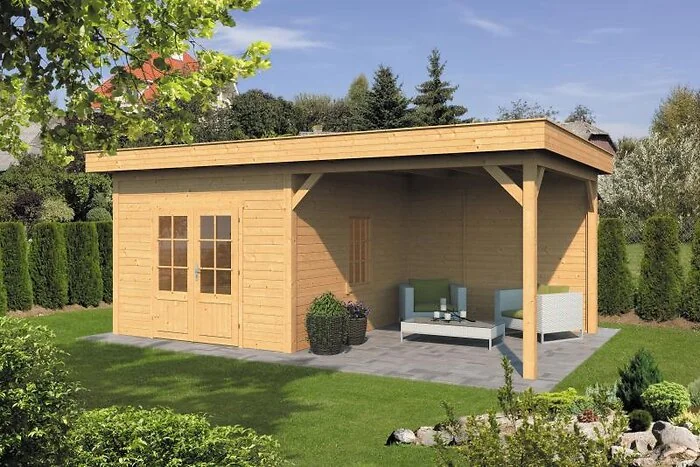 Planed Larch/Douglas Flat Roof Olso L Type 4 