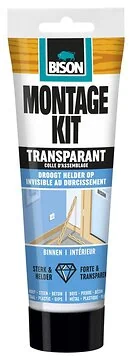 Bison montagekit transparant -250gr/hangtube