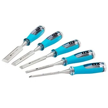 OX Pro Houtbeitelset 6-25mm in etui, 5-delig