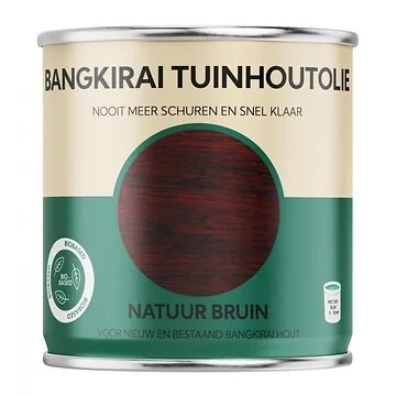 Bio-Based Olie. Bangkirai Tuinhoutolie. Natuur Bruin. 750ML