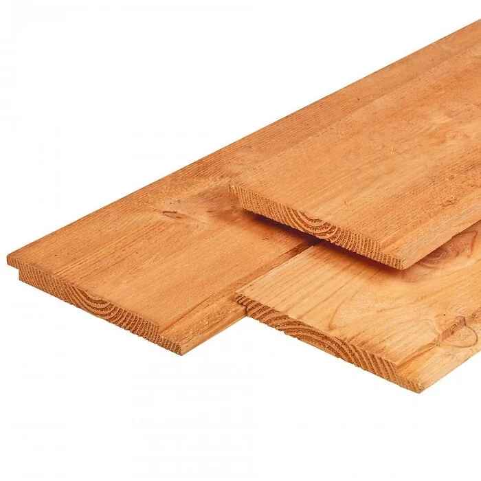 Red Class Wood alternating rebate 1.8x19.5x400cm 1 side planed, 1 raw
