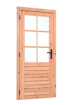 Deur Enkel Met Raam LS Red Class Wood. Afmeting 100 x 205CM