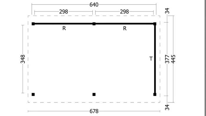 Planed Larch/Douglas Black Saddle Roof Hamar XL Type 2
