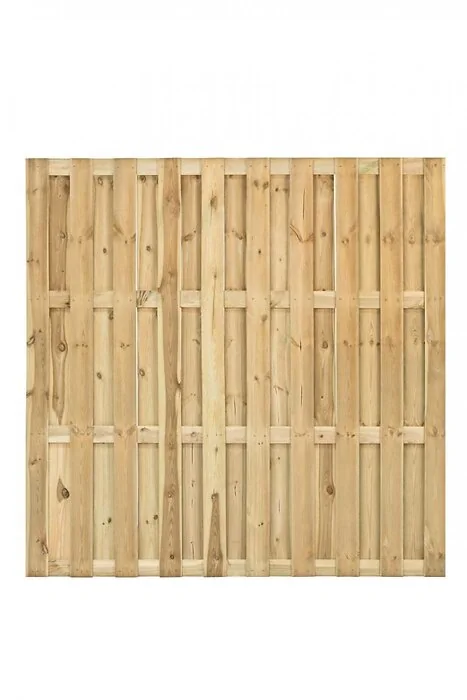 Tuinscherm Ermelo, Geïmpregneerd grenen, geniet, 23-planks (19+4) 180 x 180 cm
