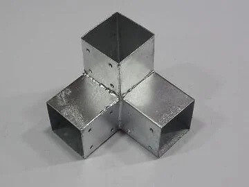 Verbindingsstuk 3-weg Hoekmodel 9x9 cm.