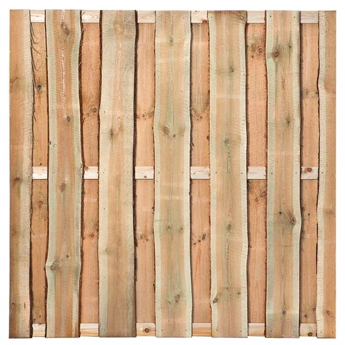 Tuinscherm Rustiek B180xH180 | Geïmpregneerd Grenen Schutting