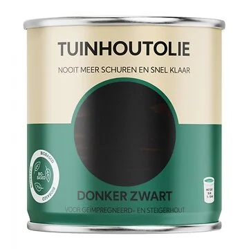 Bio-Based Olie. Tuinhout. Donker Zwart. 750ML