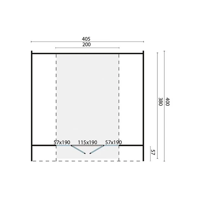Camping Oval 405x400cm