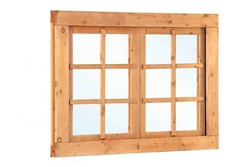 Draairaam Dubbel RS Red Class Wood. Afmeting 125,2 x 90CM