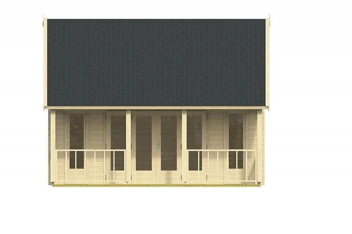 Log Cabin - Garden House Olaug With Canopy 550x400 198cm
