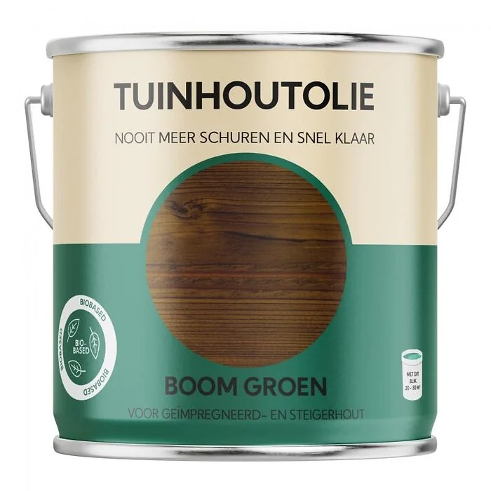 Bio-Based Olie. Tuinhoutolie. Boom Groen. 2500ML