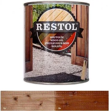 Restol houtolie Rood Bruin.